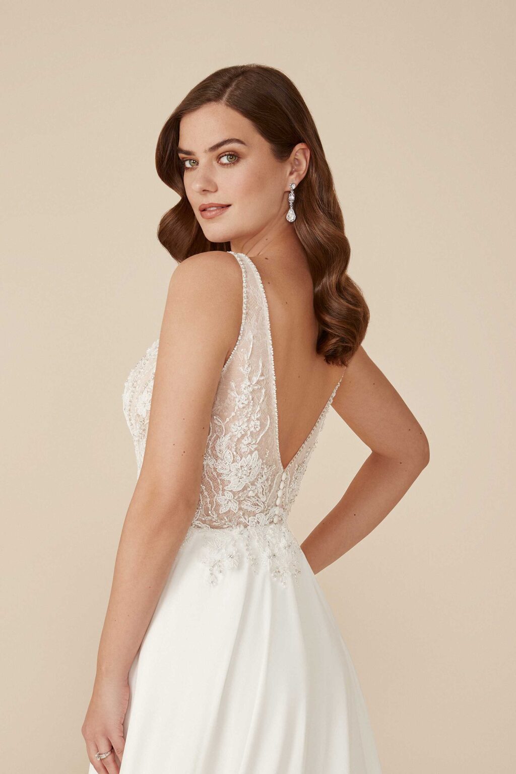 Beaded A-Line Dress with Luxe Chiffon Skirt - εικόνα 1