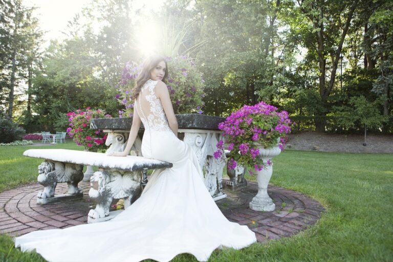 Plunging Neck and Illusion Back Lace Applique Gown - εικόνα 8
