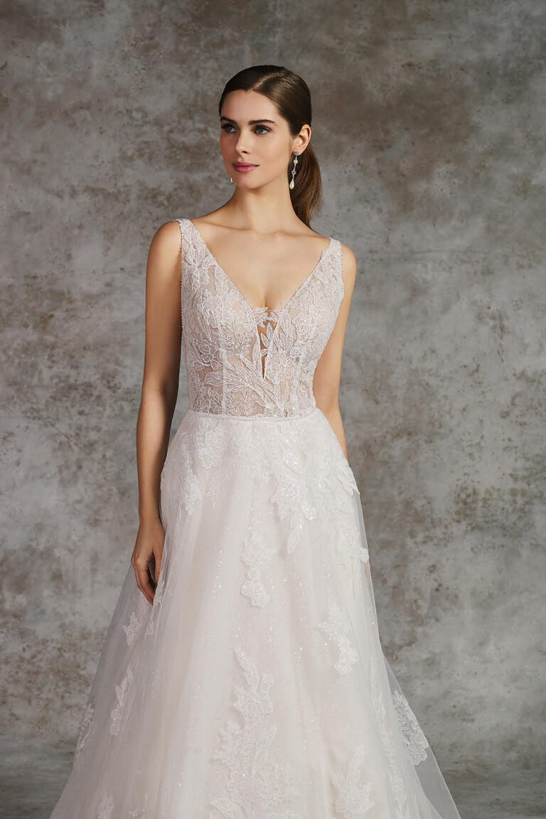 Νυφικό 55066 Sparkle Tulle Ball Gown with Illusion Bodice and Lace Appliqués Aurora