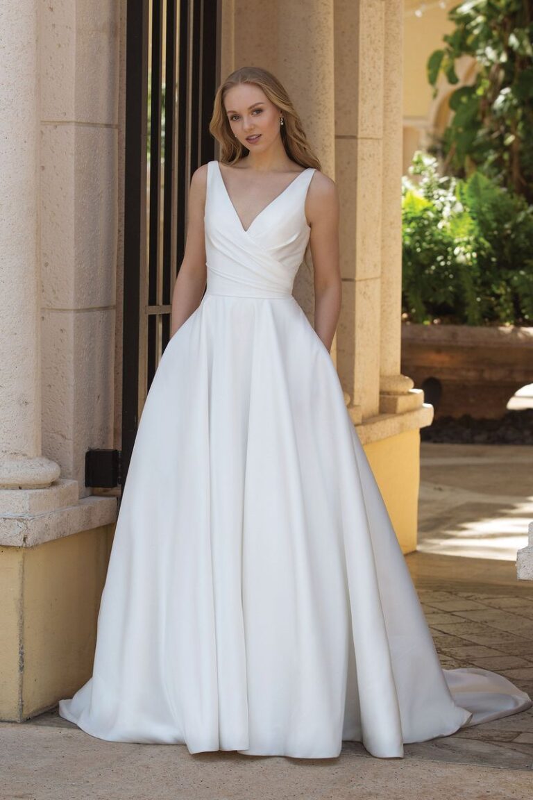 Νυφικό 44080 Asymmetric Draped Ball Gown with Pockets