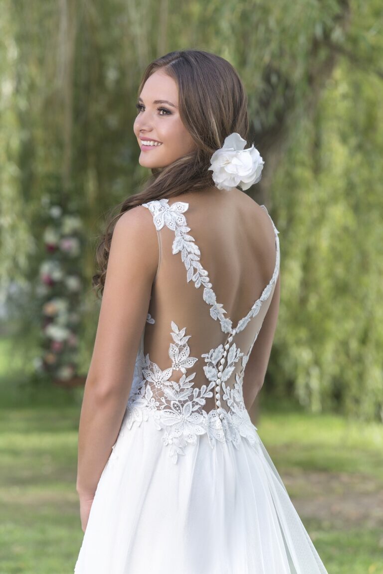 Dropped Waist A-Line with Floral Details - εικόνα 3