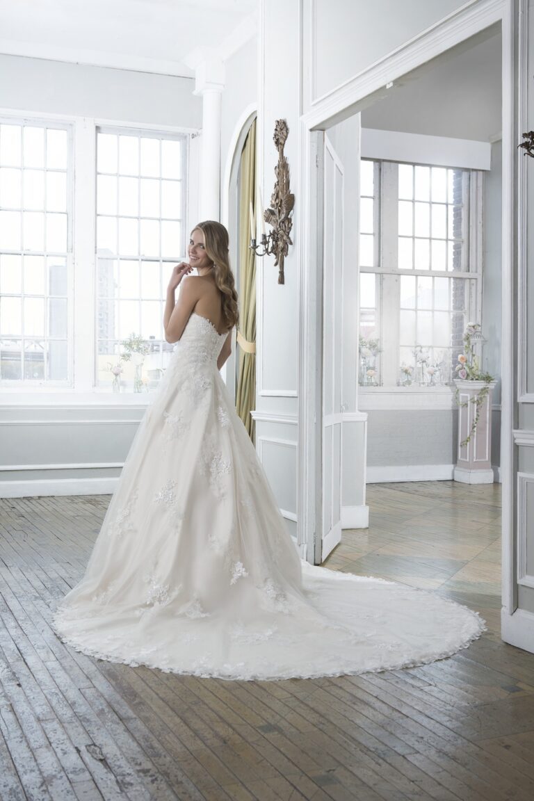 Embroidered Lace and Tulle Ball Gown with Sweetheart Neckline - εικόνα 4
