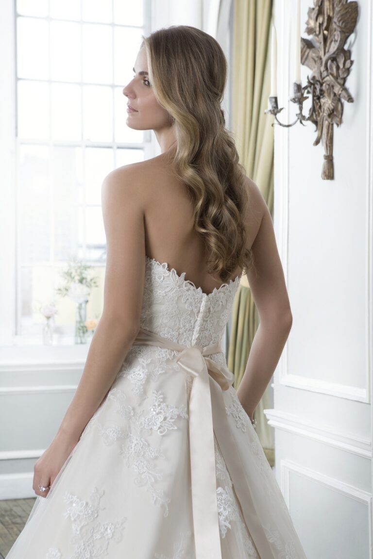 Embroidered Lace and Tulle Ball Gown with Sweetheart Neckline - εικόνα 6