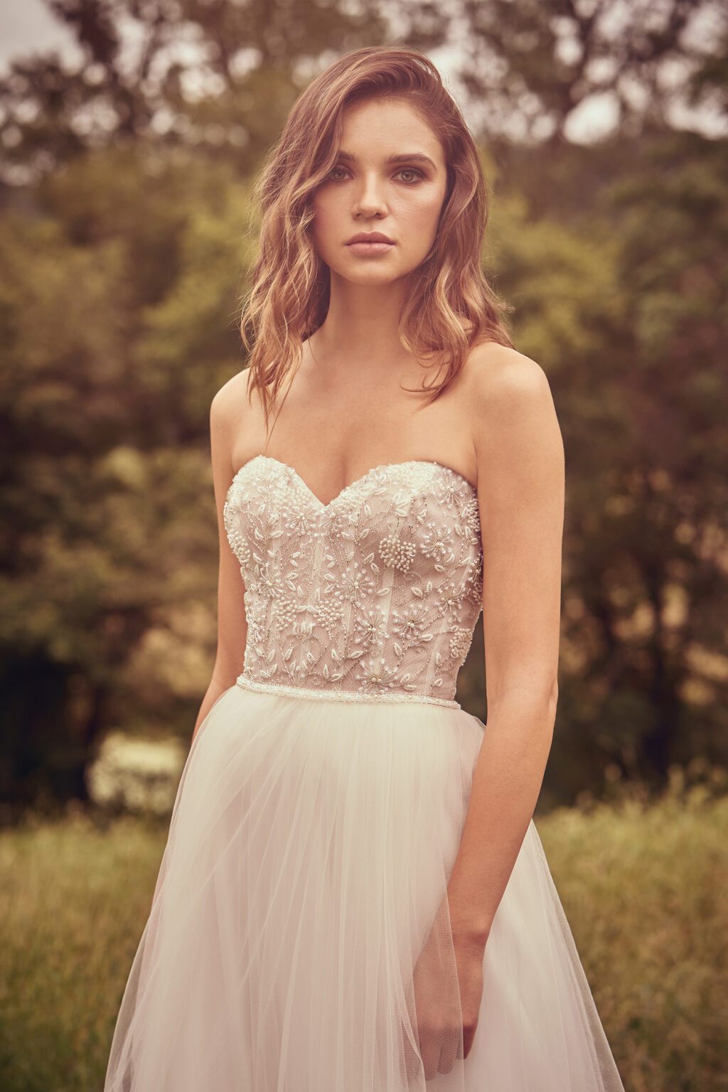 Sweetheart Strapless Beaded A-Line Dress - εικόνα 1