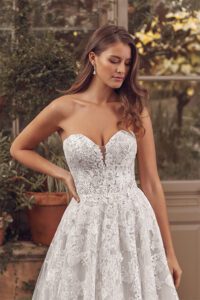 Sweetheart Ball Gown with Embroidered and Chantilly Lace