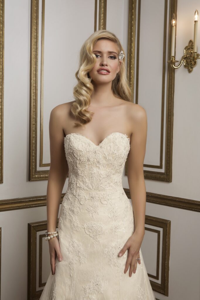 Vintage and Chantilly Lace Sweetheart A-line Gown - εικόνα 1