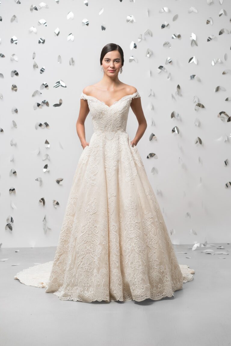 Allover Lace Off The Shoulder Ball Gown - εικόνα 6
