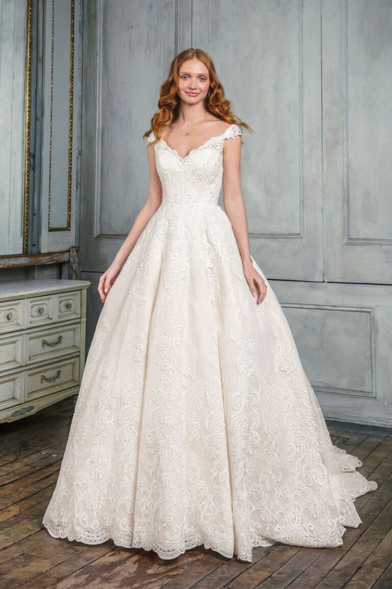 Allover Lace Off The Shoulder Ball Gown - εικόνα 5