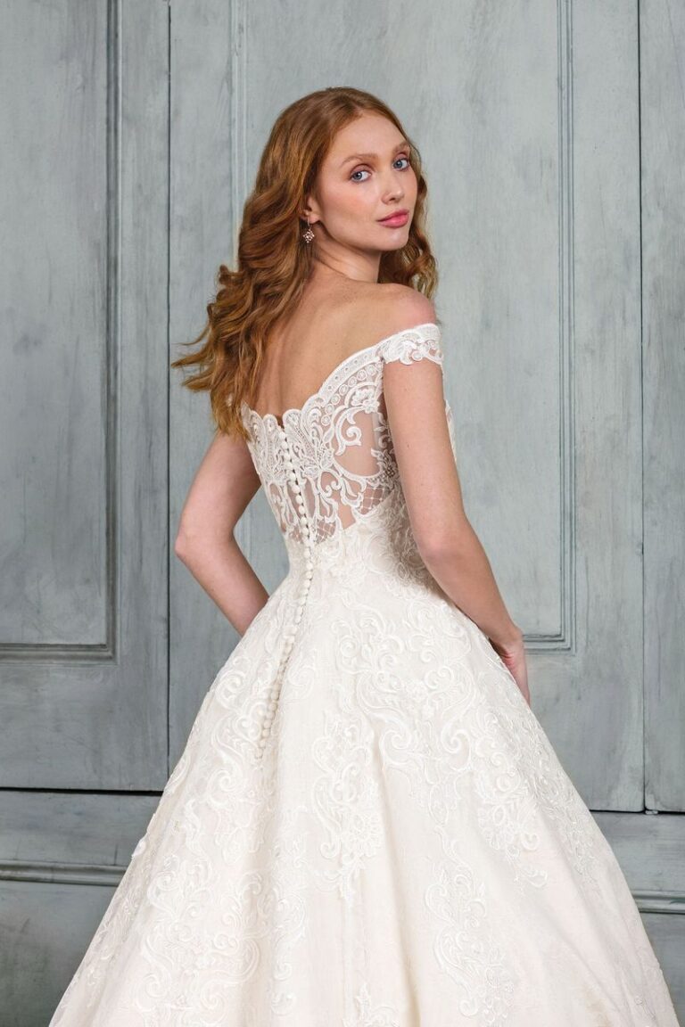 Allover Lace Off The Shoulder Ball Gown - εικόνα 4