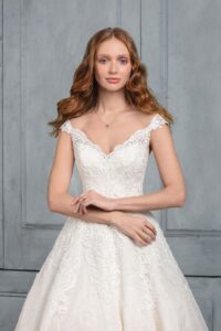 Allover Lace Off The Shoulder Ball Gown