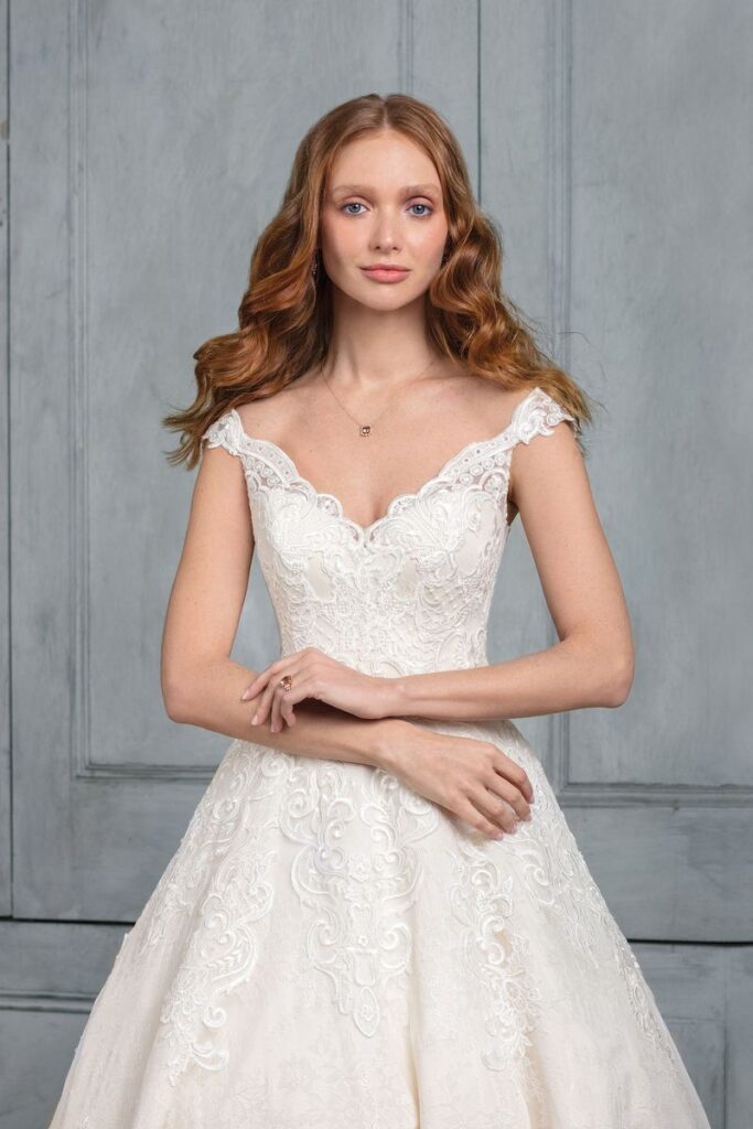 Allover Lace Off The Shoulder Ball Gown - εικόνα 1