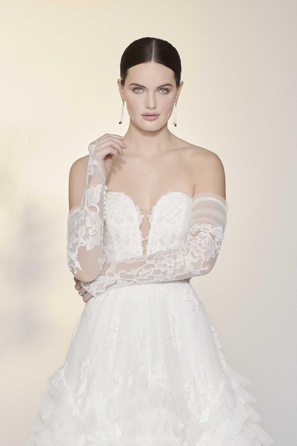 Strapless English Net Ruffle Skirt Ball Gown - εικόνα 1