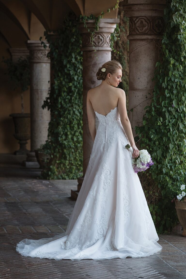 Allover Lace A-Line Gown with Sweetheart Neckline and Jacket - εικόνα 4