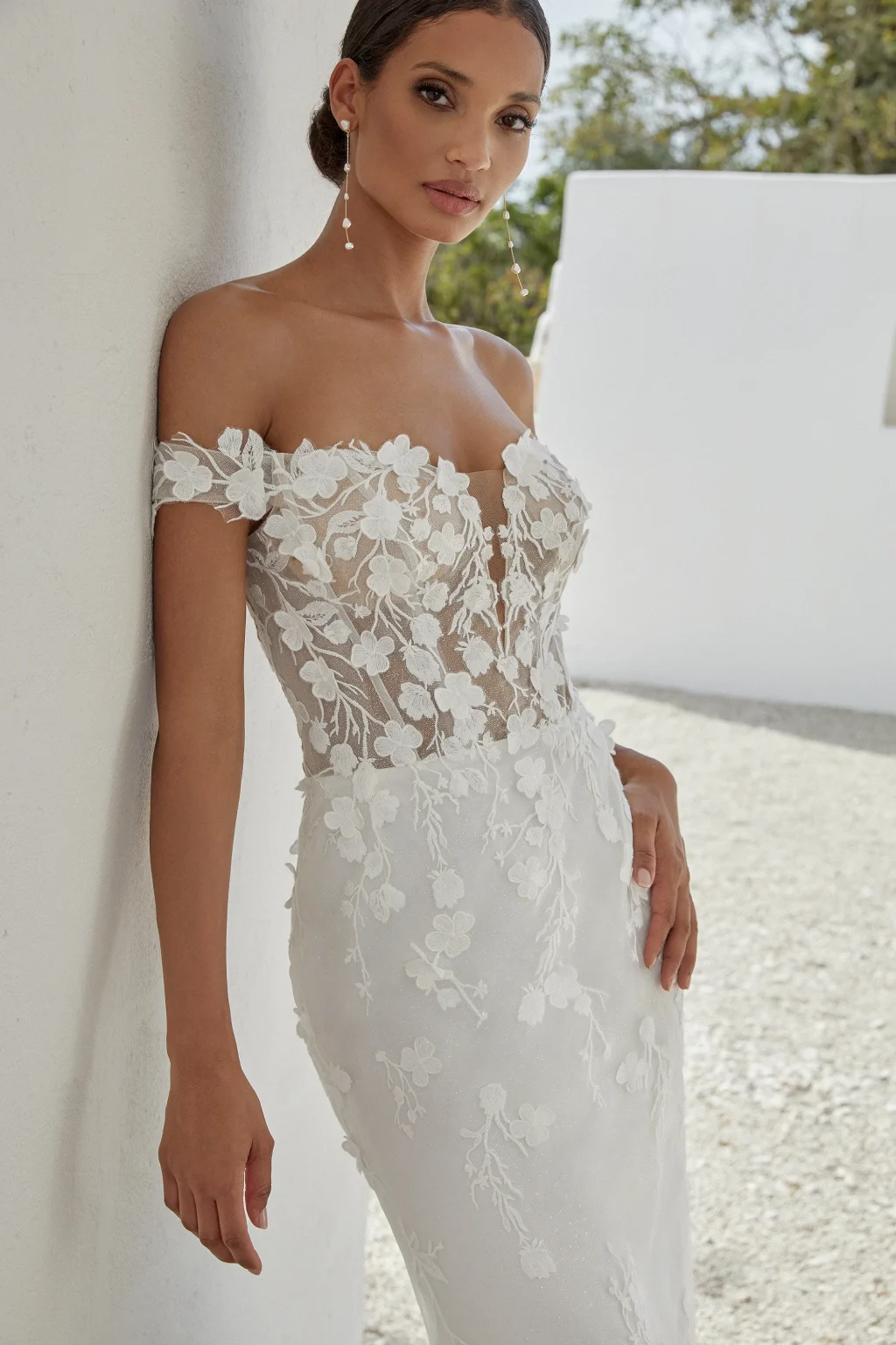 11350 - Sparkle Tulle Fit and Flare με διάφανο μπούστο και βαθύ ντεκολτέ - εικόνα 1