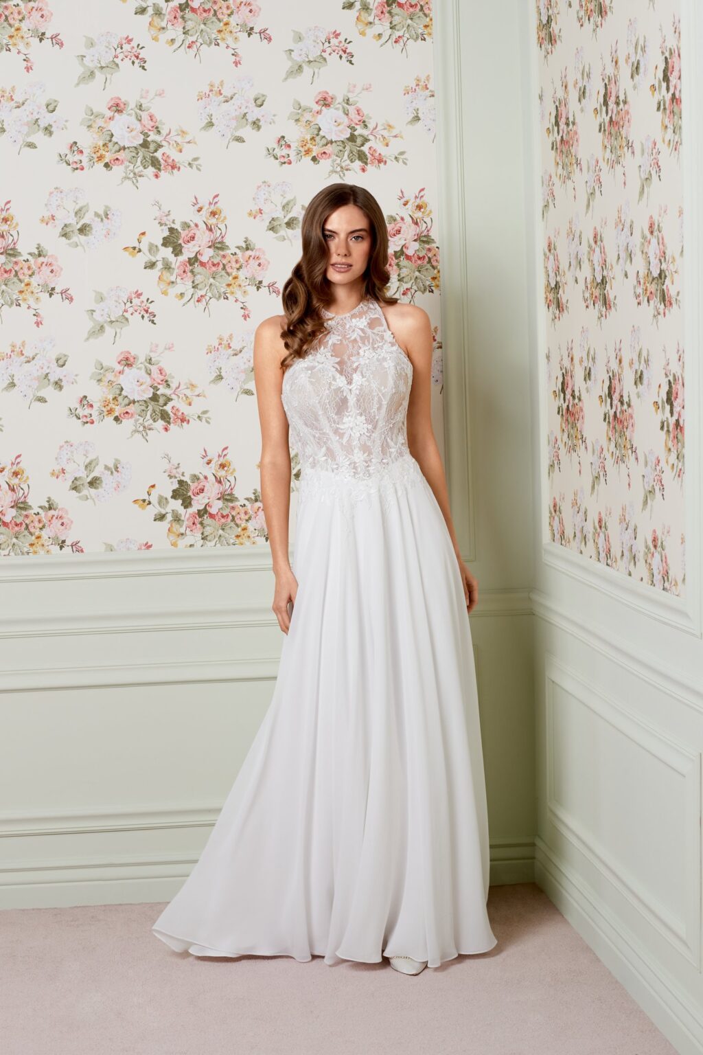 Νυφικό 11463 Hazel A-Line με Halter μπούστο - μπροστινή όψη