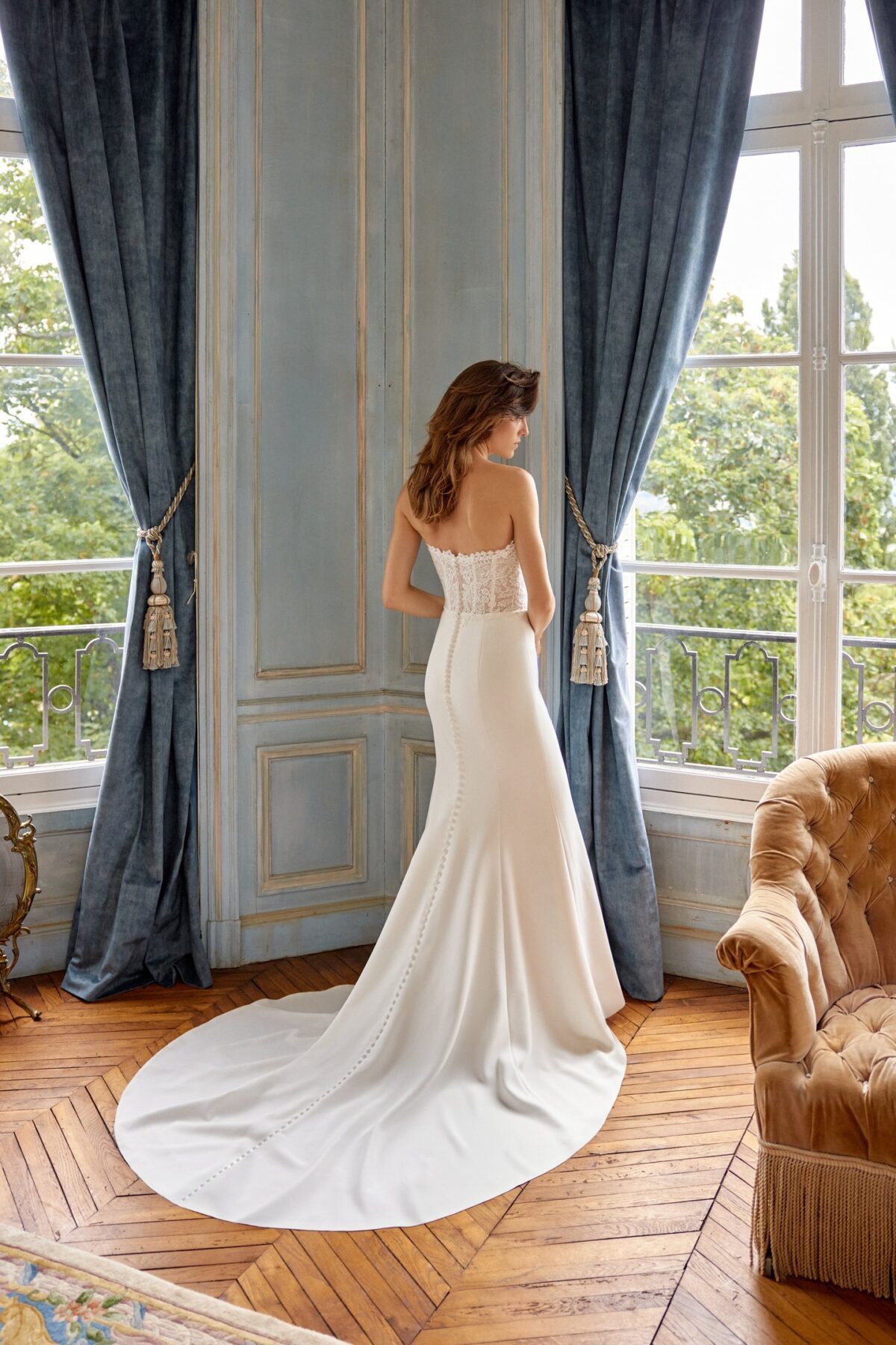 Maya 88513 Justin Alexander - πίσω όψη και bridal ουρά