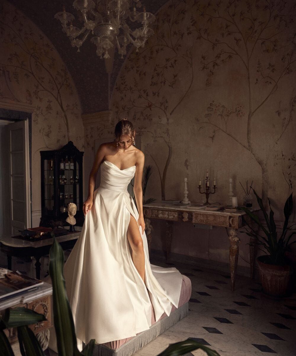 Νυφικό Marcella A-Line Mikado με Strapless Sweetheart ντεκολτέ